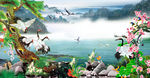 山水花鸟风景