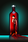 红酒美女长裙海报