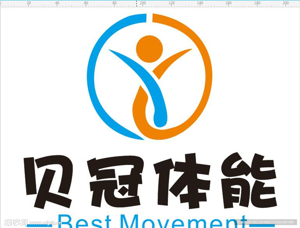 贝冠体能logo
