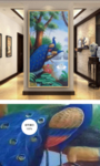 原创高清中国风孔雀玄关装饰画