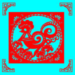 鸡剪纸