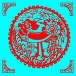 鸡剪纸