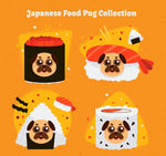 4款创意日本料理装扮巴哥犬