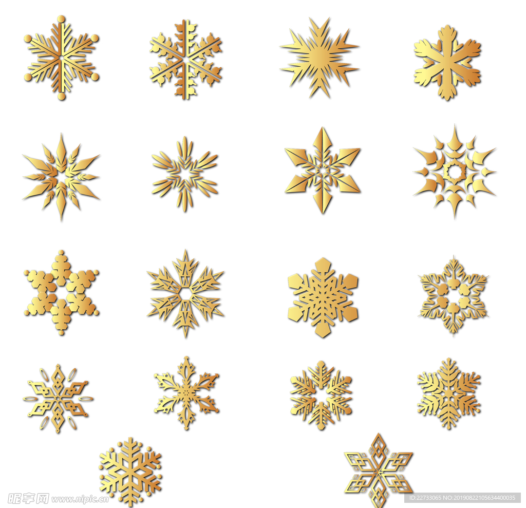 金色雪花