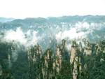 天子山风光云青岩