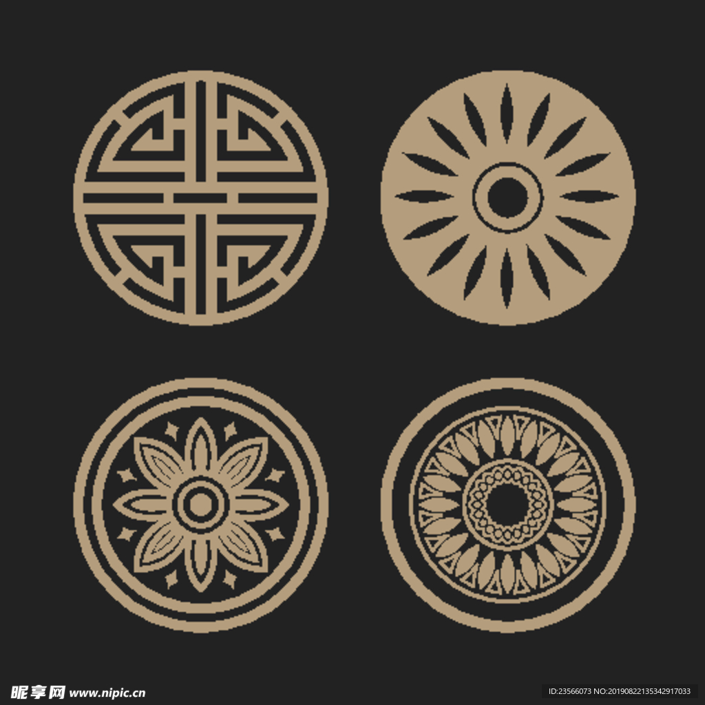 中秋节月饼花纹图案