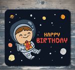 手绘航天员在太空中的生日