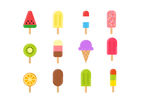 彩色水果雪糕冰激凌设计素材