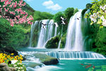 山水瀑布风景