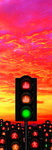 红绿灯夕阳
