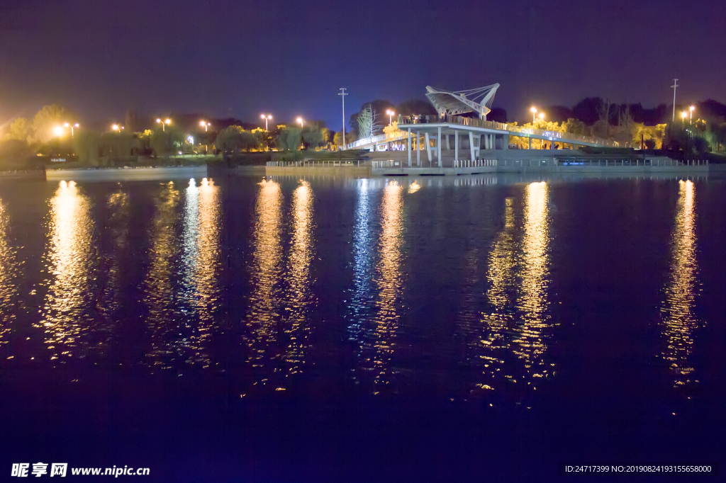 长治市淮海公园夜景灯光