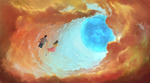 七夕情人节情侣插画