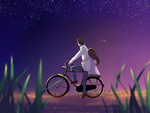 七夕情人节情侣插画
