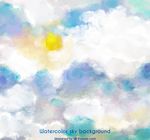 用水彩画的天空背景