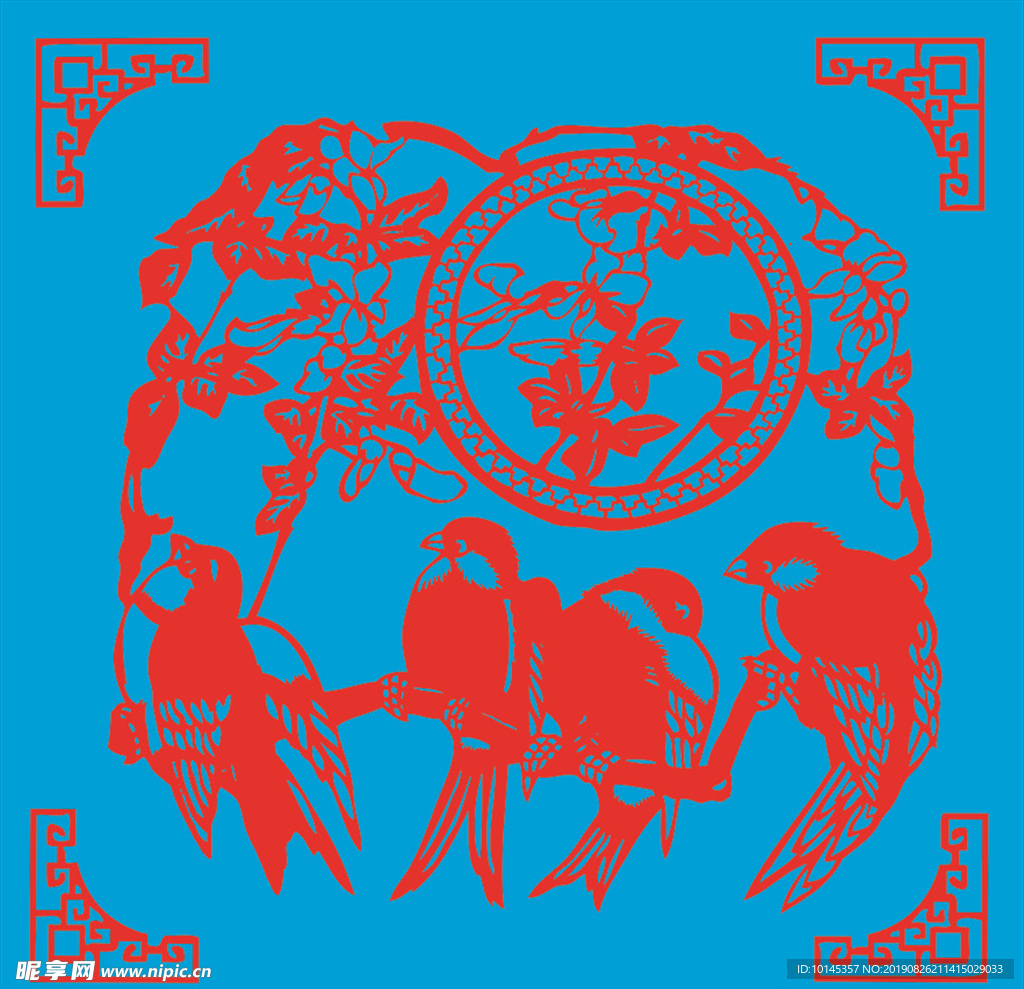 花鸟剪纸