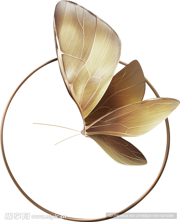 金色蝴蝶png