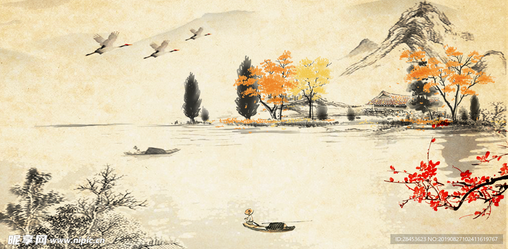 山水名画素材