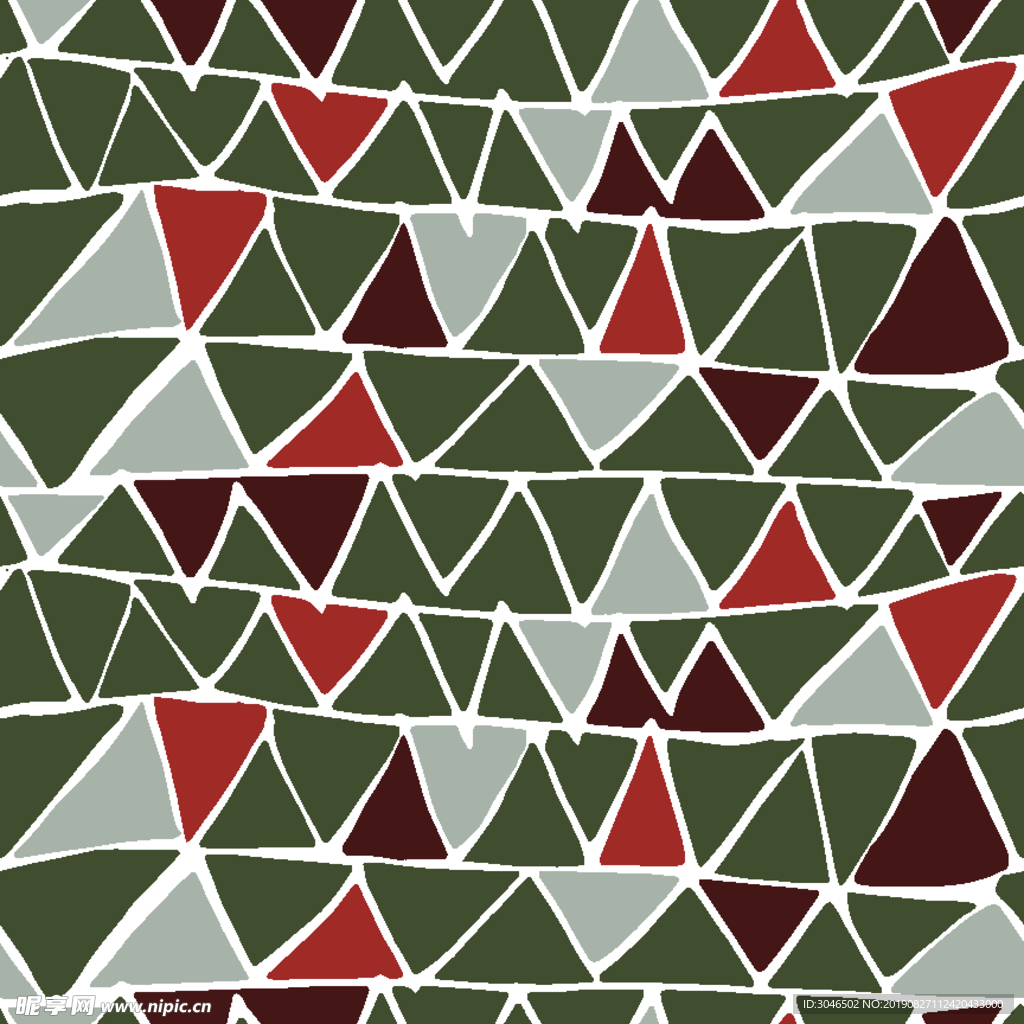 抽象三角形连续图案