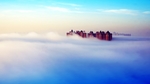 风景 天空 雾 建筑 海市蜃楼