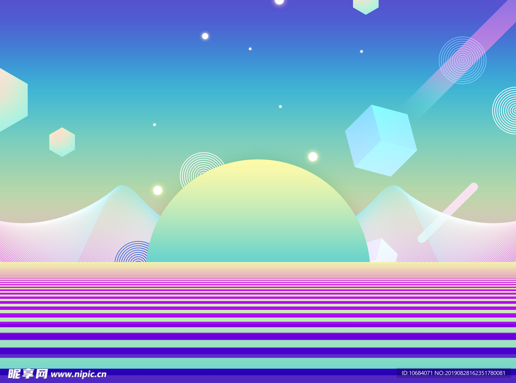 时尚的节日新年抽象海报素材