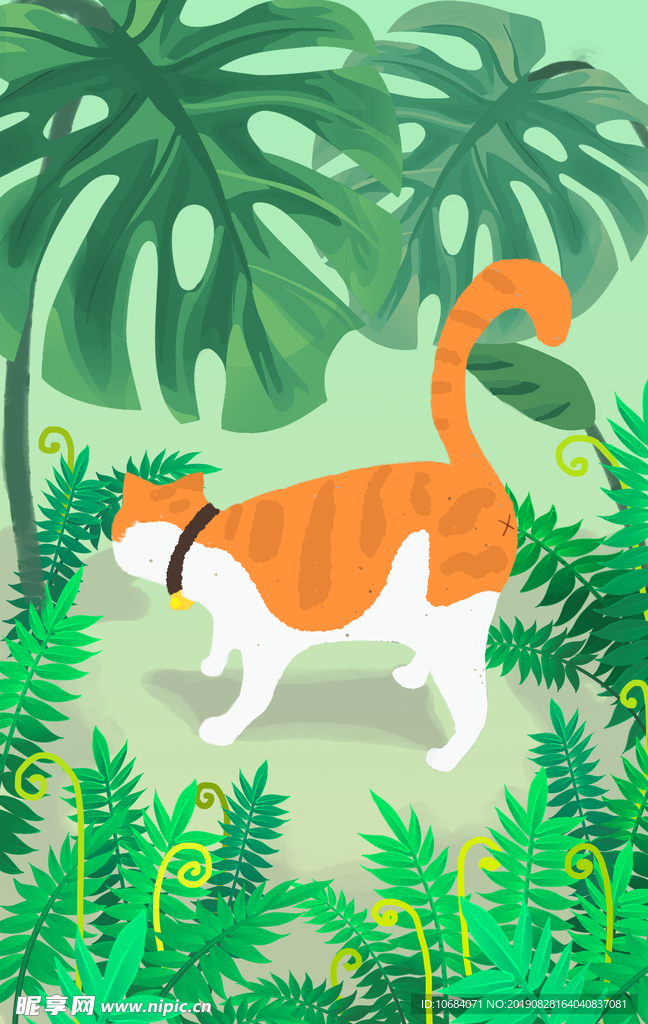 卡通矢量人物插画背景