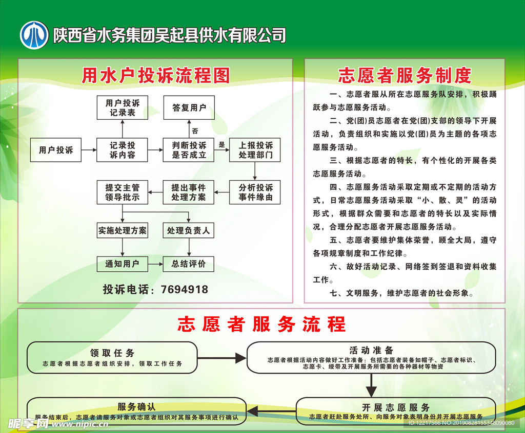 用水户投诉流程图