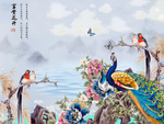 中式背景墙   中式背景素材