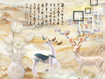 中式背景墙   中式背景素材