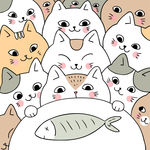 手绘小猫