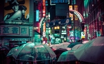 雨中城市