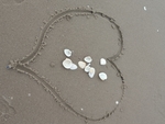 沙滩爱心