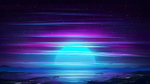 彩色抽象几何阳光海面星空