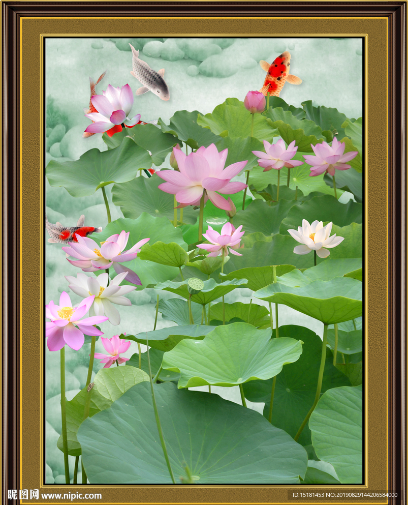 荷花装饰画