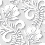 白色植物花纹