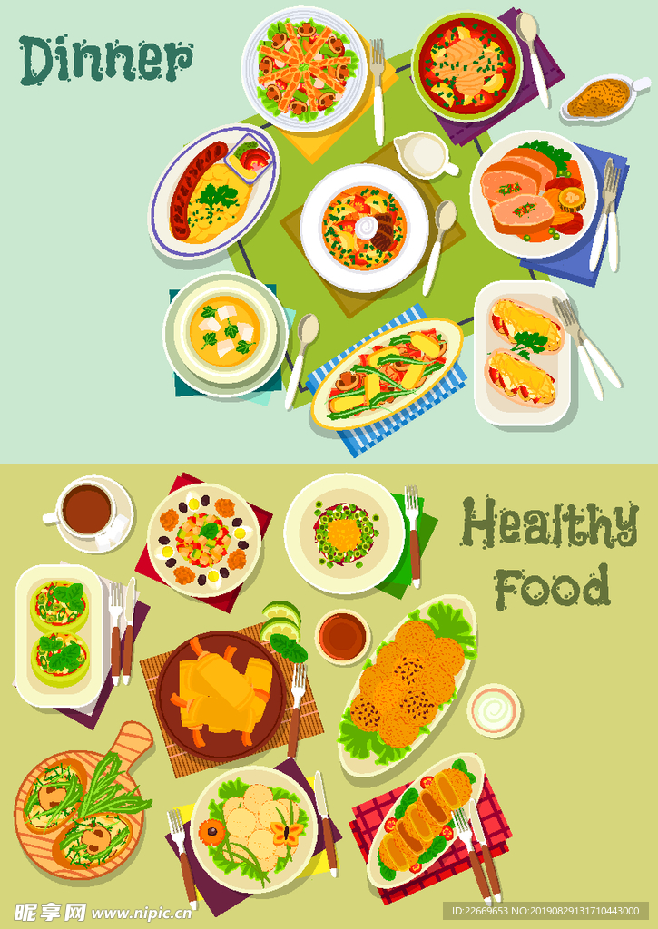 手绘美食