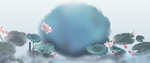 中国风荷花