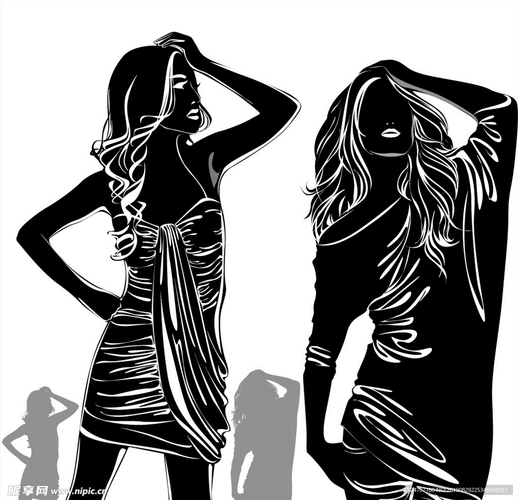 女人剪影