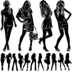 女人剪影