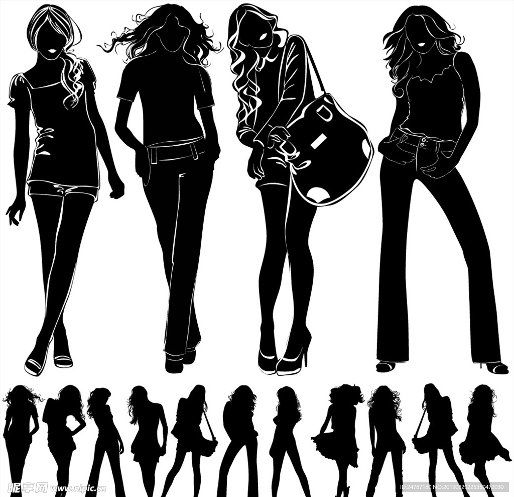 女人剪影