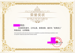 授权证书 荣誉证书 先进 优秀