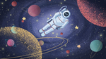 卡通宇宙梦幻插画