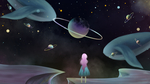 卡通宇宙梦幻插画