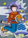 外太空宇宙插画