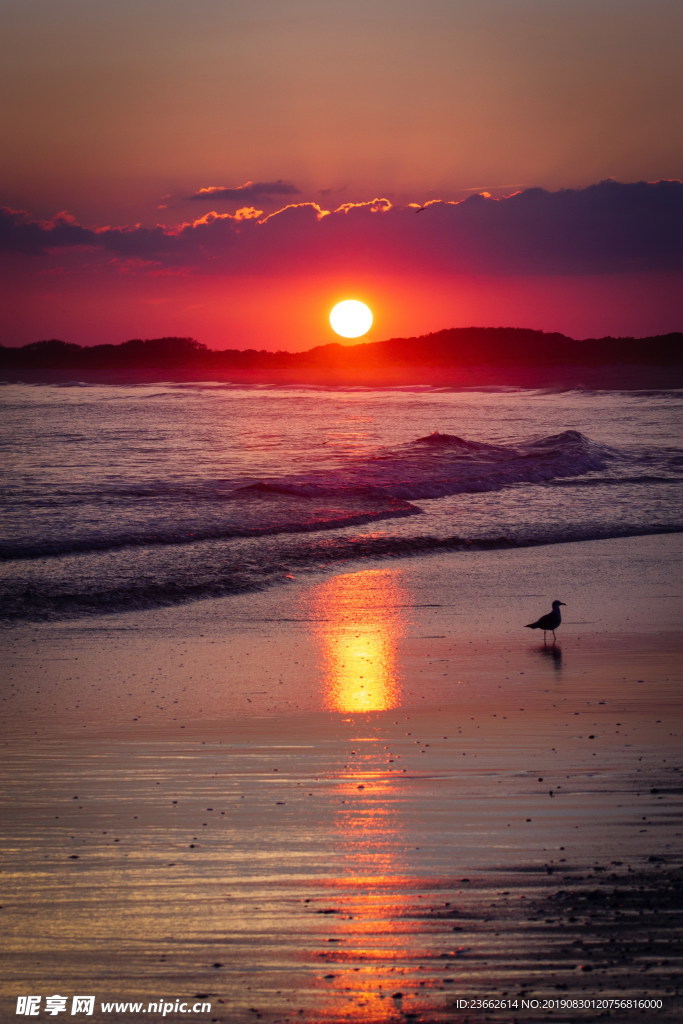 海边夕阳西下美景