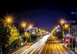 城市公路灯光夜景