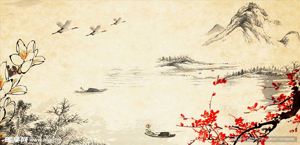 中国风山水画