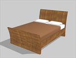 木制双人床