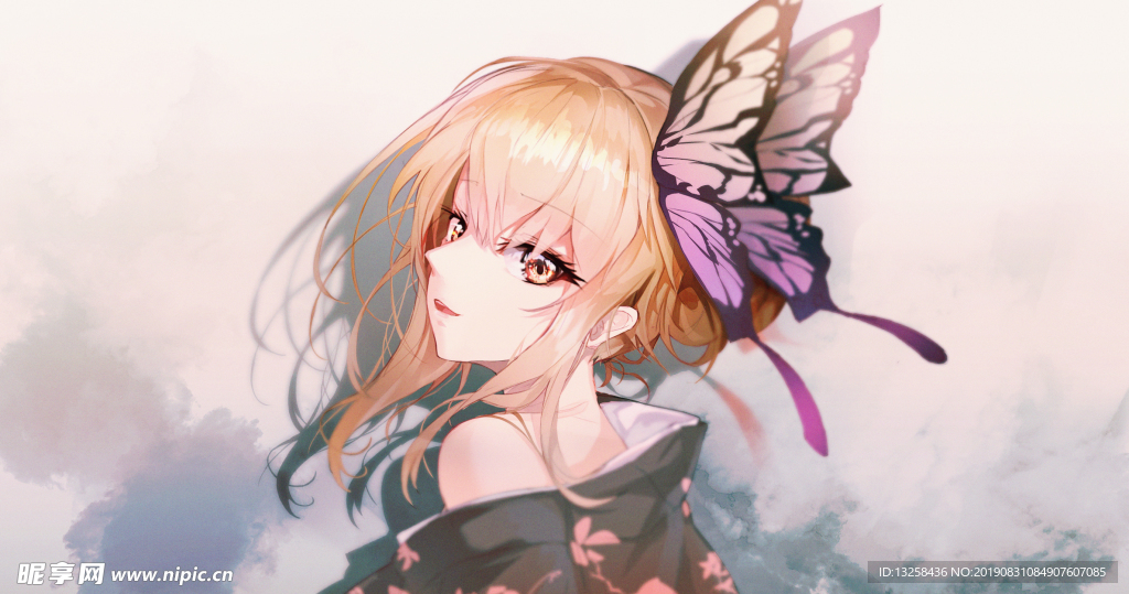 女孩卡通插画动漫人物