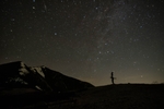 星空 山顶 星星 夜幕 露营