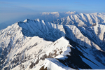 积雪 山脉 山峰 阳光 光芒